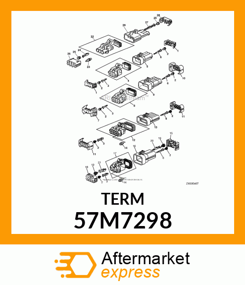 Elec. Connector Terminal - PACKARD MP280 FEM TERMINAL 1.0-2.0 57M7298