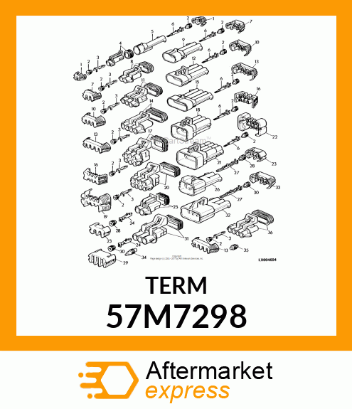 Elec. Connector Terminal - PACKARD MP280 FEM TERMINAL 1.0-2.0 57M7298