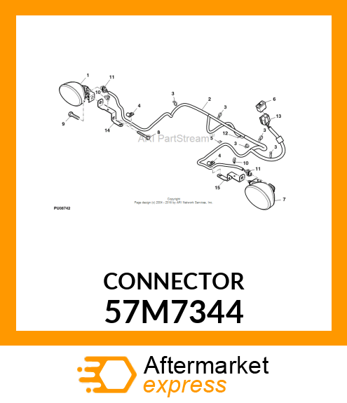 PACKARD MP280 2 WAY CONNECTOR 57M7344