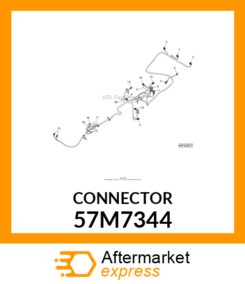 PACKARD MP280 2 WAY CONNECTOR 57M7344