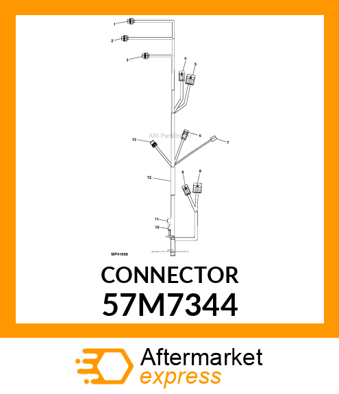 PACKARD MP280 2 WAY CONNECTOR 57M7344