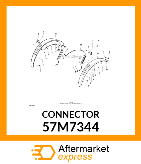 PACKARD MP280 2 WAY CONNECTOR 57M7344