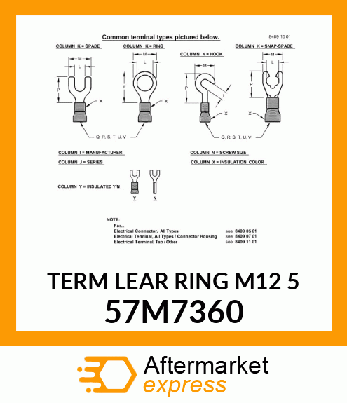 TERM LEAR RING M12 5 57M7360