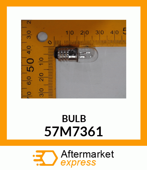 LAMP NO. 1477, MINI. SCREW, BULB T3 57M7361