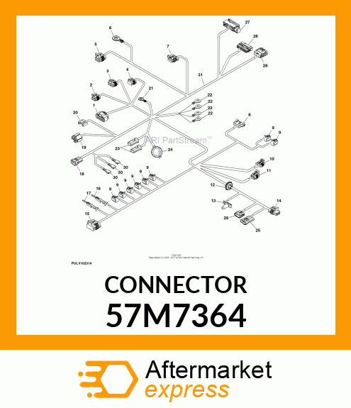 DELPHI MP150 4 WAY FEM CONN, 2.5 57M7364