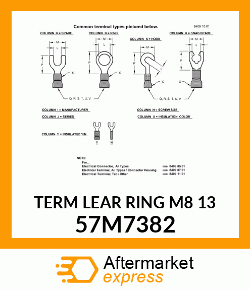 TERM LEAR RING M8 13 57M7382