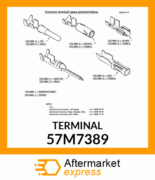 AMP MALE CONTACT FOR 5 57M7389