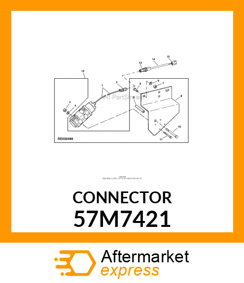 AMP,PIN CONTACT CONNECTOR 4 CONT. 57M7421