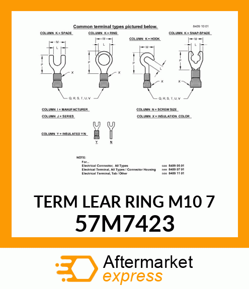 TERM LEAR RING M10 7 57M7423