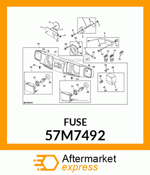 LAMP, FESTOON, ECE CAT. C5W 57M7492