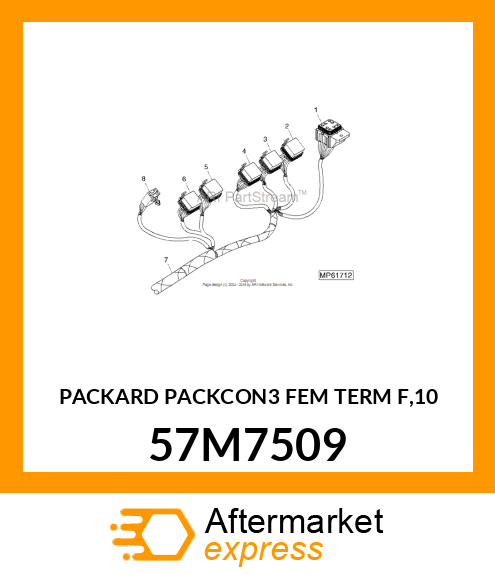 PACKARD PACKCON3 FEM TERM F,10 57M7509