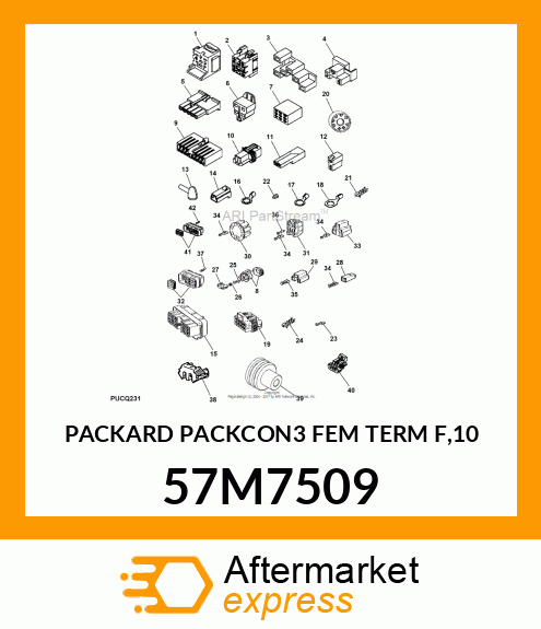 PACKARD PACKCON3 FEM TERM F,10 57M7509