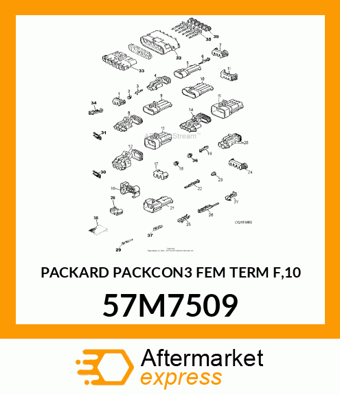 PACKARD PACKCON3 FEM TERM F,10 57M7509