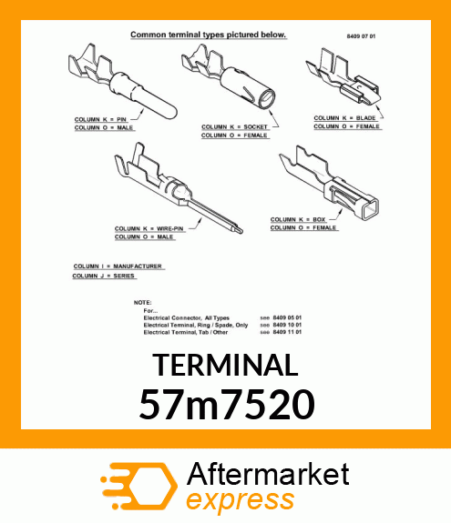 PACKARD FEMALE CONTACT, 14 57m7520