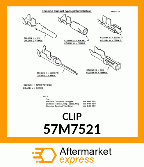 PACKARD MP630 SER. FEMALE CONTACT 57M7521