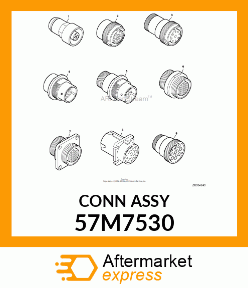 CONN DEUTSCH HD30 9W MS SILVR ALUM 57M7530