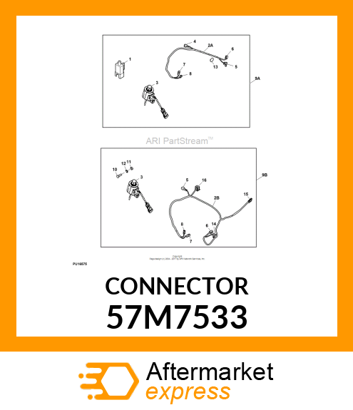 CONN DEUTSCH DT 2W FS GRY PLSTC 57M7533