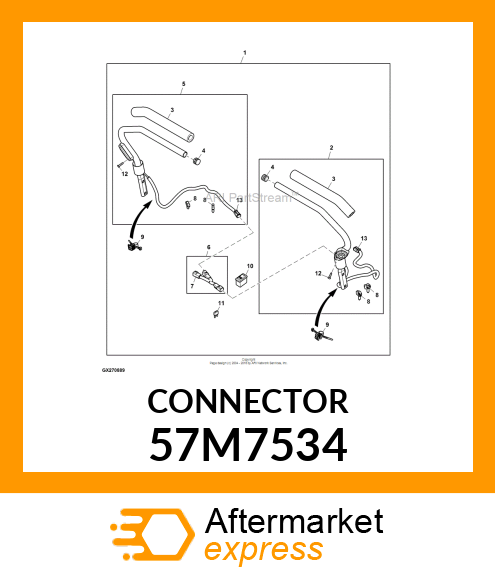 CONN DEUTSCH DT 2W MS GRY PLSTC 57M7534