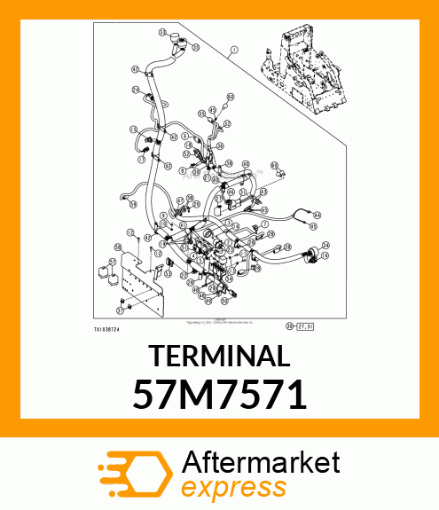 PACKARD RING TERM,T2,M8S12,10 57M7571