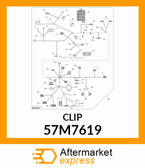 DEUTSCH RECEPT. LOCKING WEDGE,W4P 57M7619