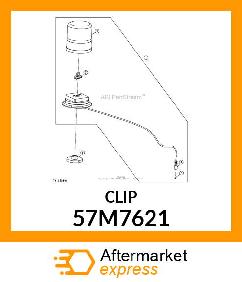 DEUTSCH RECEPT. LOCKING WEDGE,W2P 57M7621