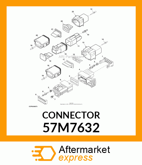 CONN DEUTSCH DT 8W MS GRY PLSTC 57M7632