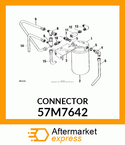 CONN DEUTSCH HD10 9W FS GRY PLSTC 57M7642