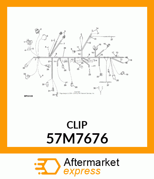 DEUTSCH RECEPT. LOCKING WEDGE,3 PIN 57M7676