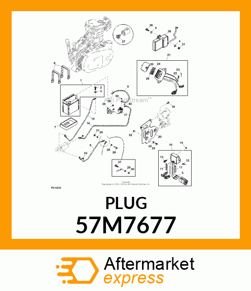 DEUTSCH PLUG LOCKING WEDGE,6 SOCKET 57M7677