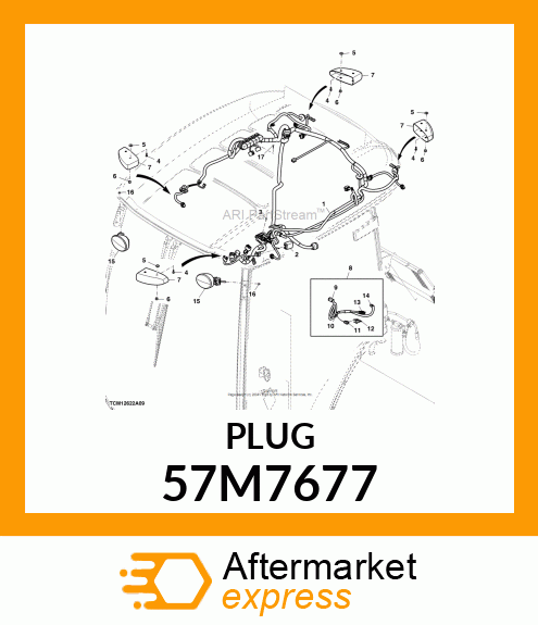 DEUTSCH PLUG LOCKING WEDGE,6 SOCKET 57M7677