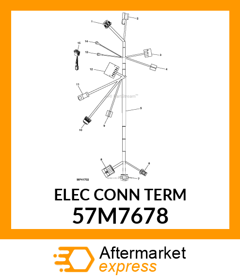 DEUTSCH RECPT. LOCKING WEDGE, 6 PIN 57M7678