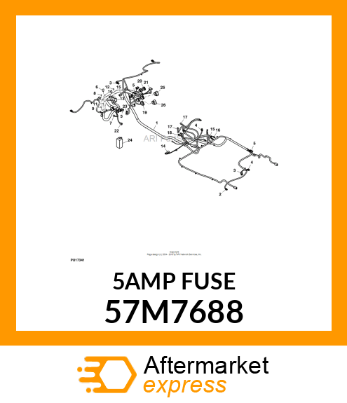 MINATURE BLADE ELECT. FUSE, 5 AMP 57M7688