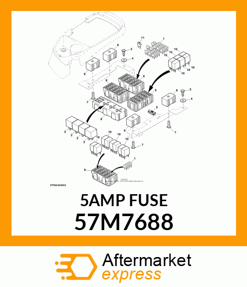 MINATURE BLADE ELECT. FUSE, 5 AMP 57M7688