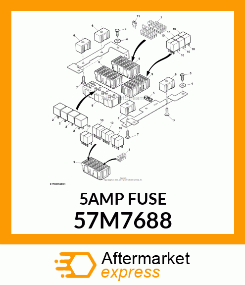 MINATURE BLADE ELECT. FUSE, 5 AMP 57M7688