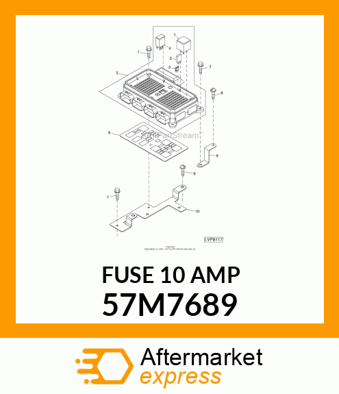 MINIATURE BLADE ELECT. FUSE, 10 AM 57M7689