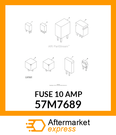 MINIATURE BLADE ELECT. FUSE, 10 AM 57M7689