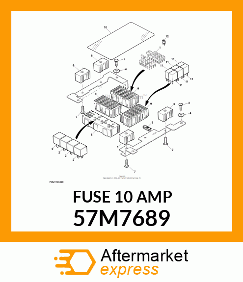 MINIATURE BLADE ELECT. FUSE, 10 AM 57M7689