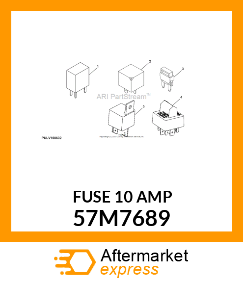 MINIATURE BLADE ELECT. FUSE, 10 AM 57M7689