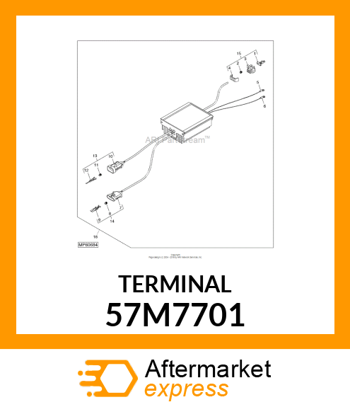 PACKARD MP630 SEALED MALE TERM. 57M7701