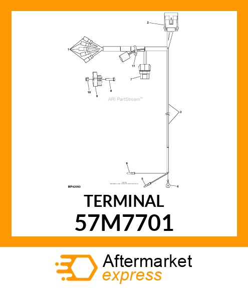 PACKARD MP630 SEALED MALE TERM. 57M7701