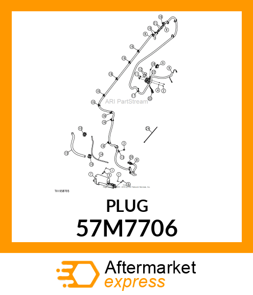 PACKARD MP480 1 WAY SEAL ORANGE 57M7706