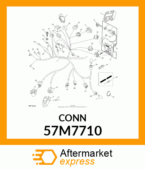 CONN MOLEX MFITJR 14W F NAT NYL 57M7710