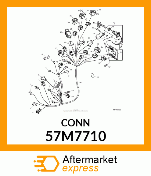 CONN MOLEX MFITJR 14W F NAT NYL 57M7710