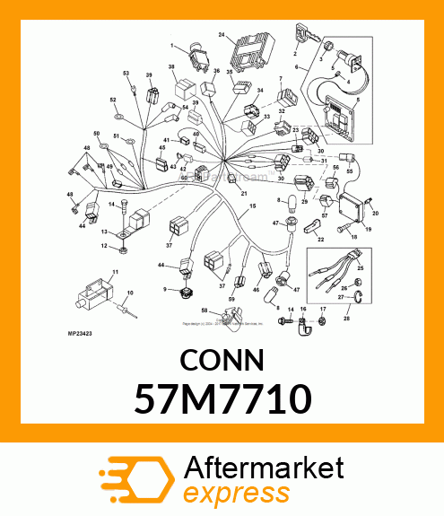 CONN MOLEX MFITJR 14W F NAT NYL 57M7710