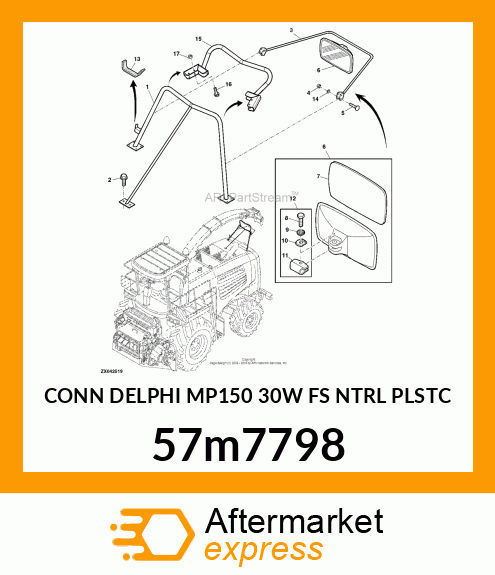 CONN DELPHI MP150 30W FS NTRL PLSTC 57m7798