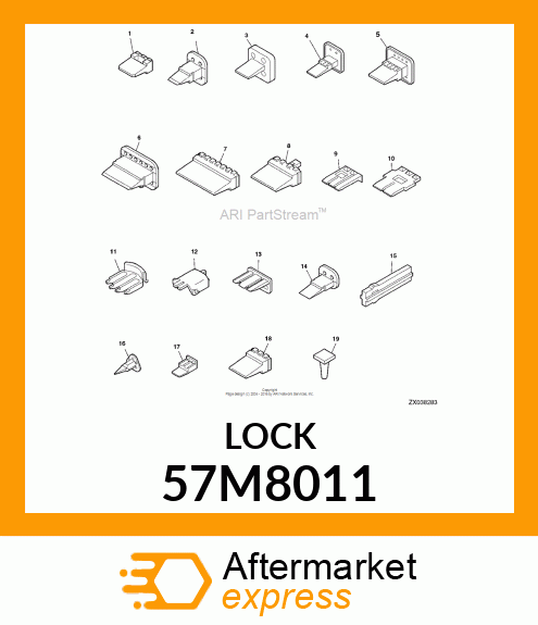 DEUTSCH DT SECONDARY LOCK (8 SOC.) 57M8011