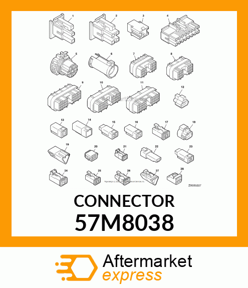 CONN DEUTSCH DT 8W MS GRY PLSTC 57M8038