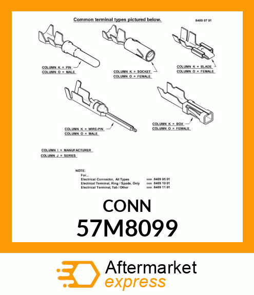 AMP SPT TAB TERMINAL 5.8 57M8099