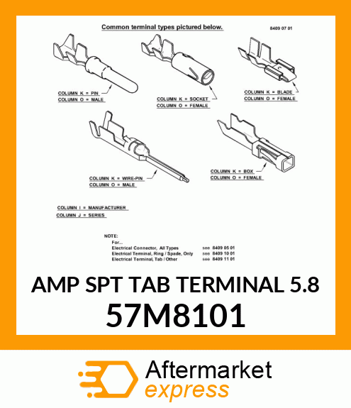 AMP SPT TAB TERMINAL 5.8 57M8101