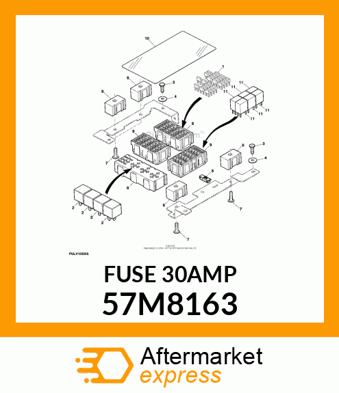 MINIATURE BLADE ELECT. FUSE, 30 AMP 57M8163